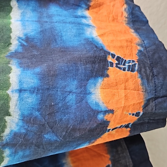 Anthropologie Velvet | NWT Women's Blue Tie Dye Short Sleeves Slip-On Dress M - Picture 4 of 9